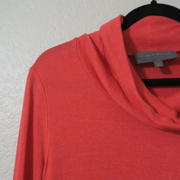 Sunday in Brooklyn Pullover Sweater Lightweight Anthropologie Coral Pink Fall XS - Picture 3 of 9